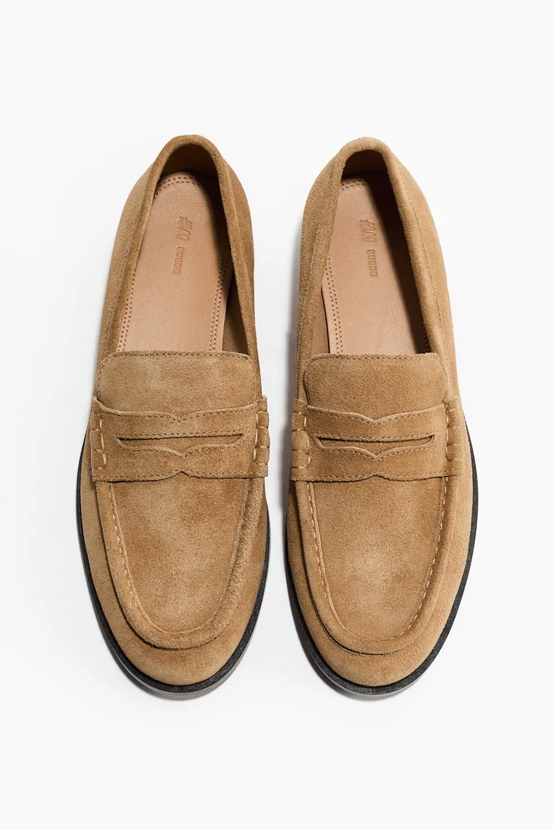 اتش اند ام حذاء لوفر من الجلد السويدي